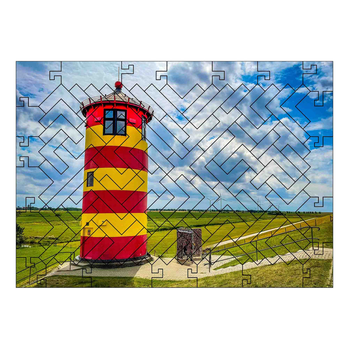 elbPUZZLE No. 36 - Pilsumer Leuchtturm - Fractale Edition