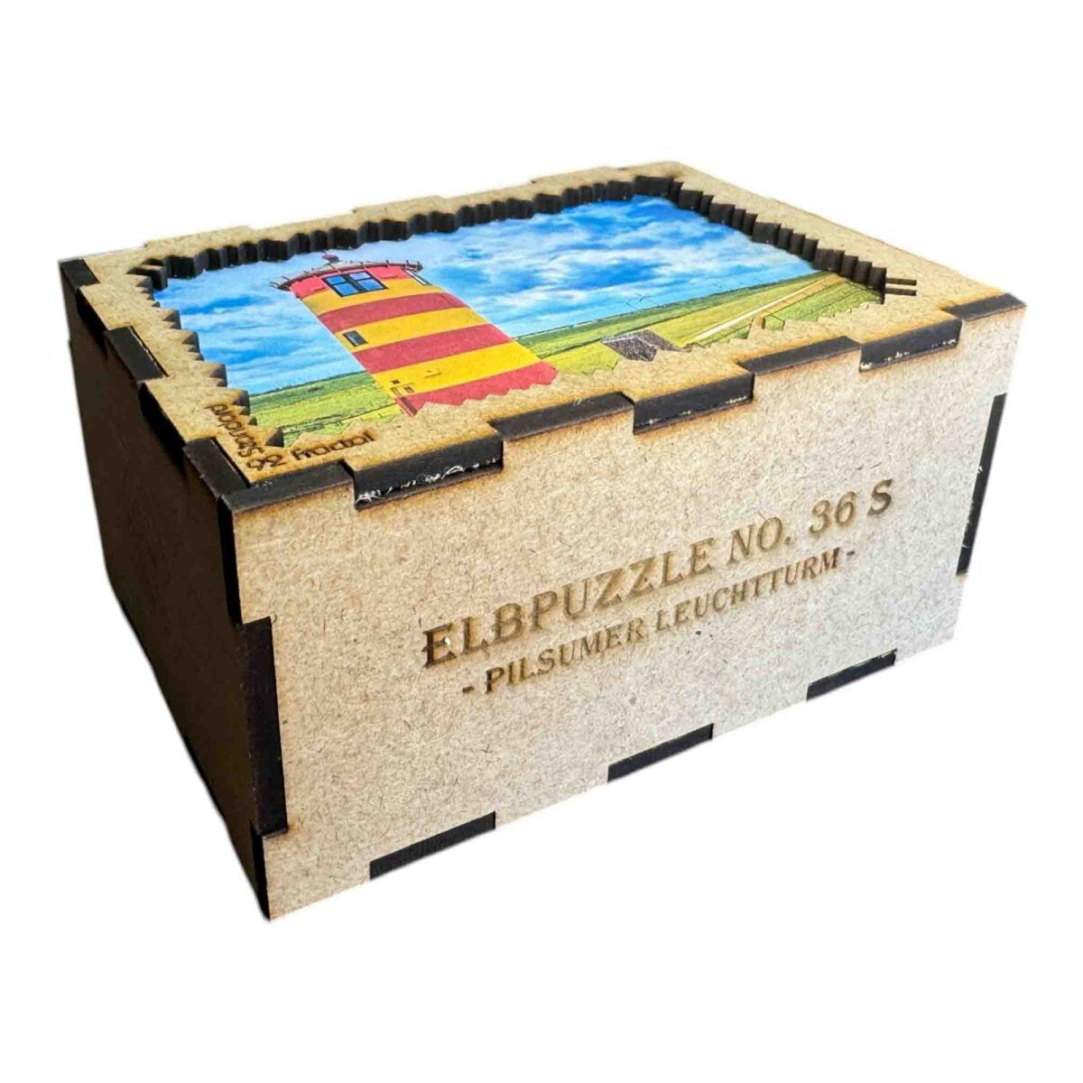 elbPUZZLE No. 36 - Pilsumer Leuchtturm - Fractale Edition Standard - 92 Teile