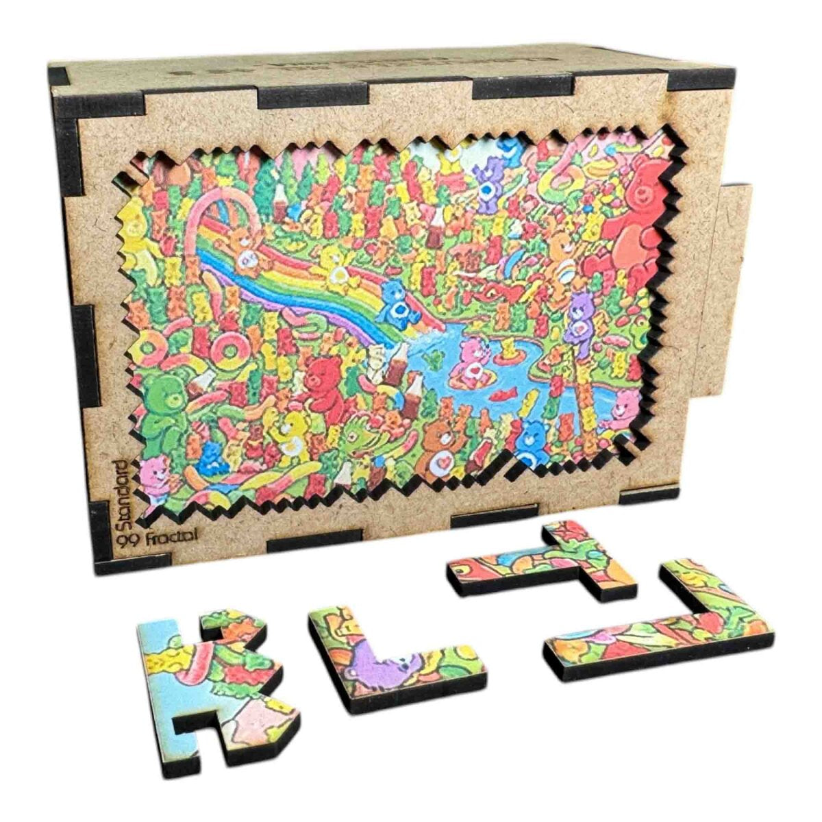 elbPUZZLE No. 42 - Candylandia - Fractale Edition S / Standard / 15x21 cm / 99 Teile