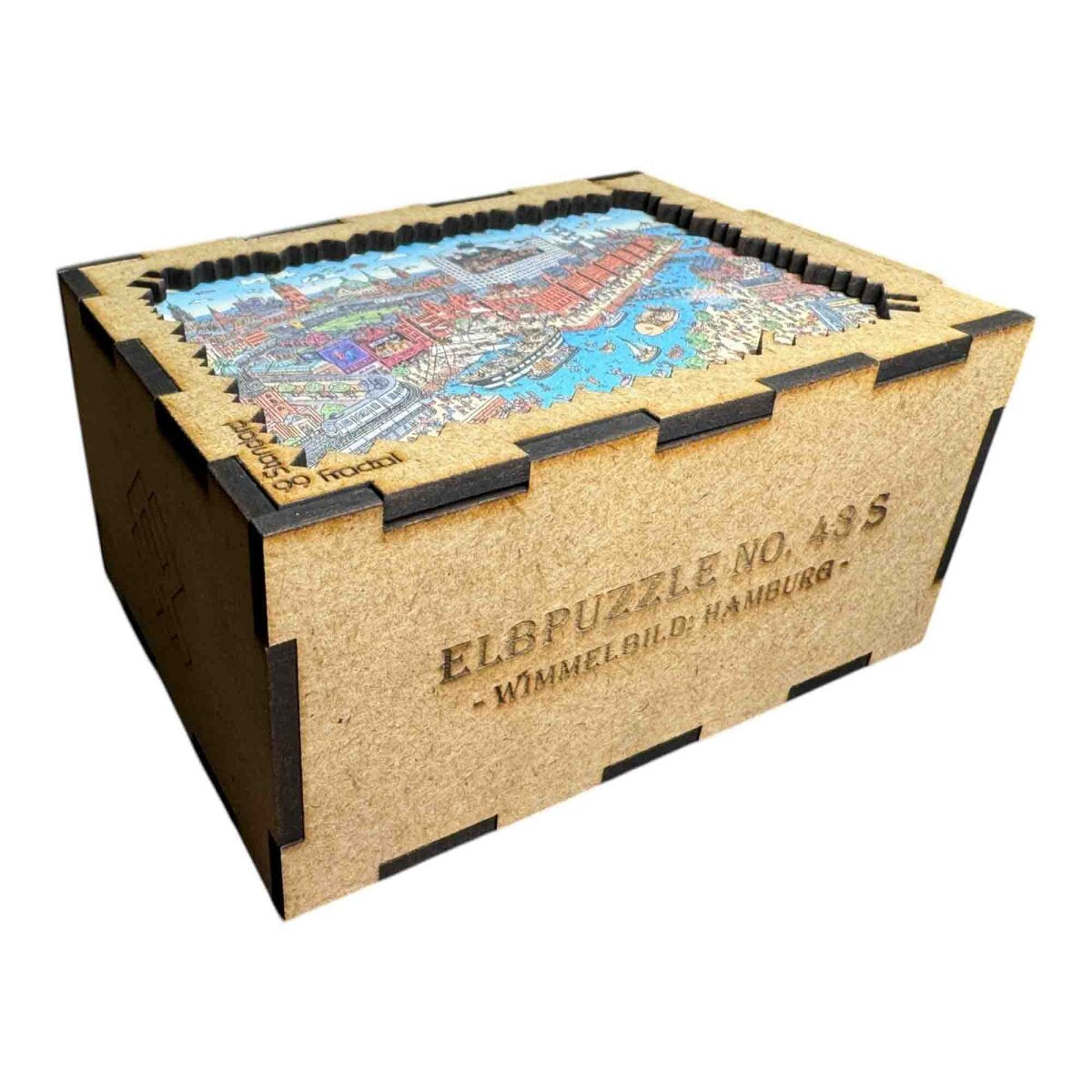 elbPUZZLE No. 43 - Wimmelbild: Hamburg - Fractale Edition S / Standard / 15x21 cm / 99 Teile