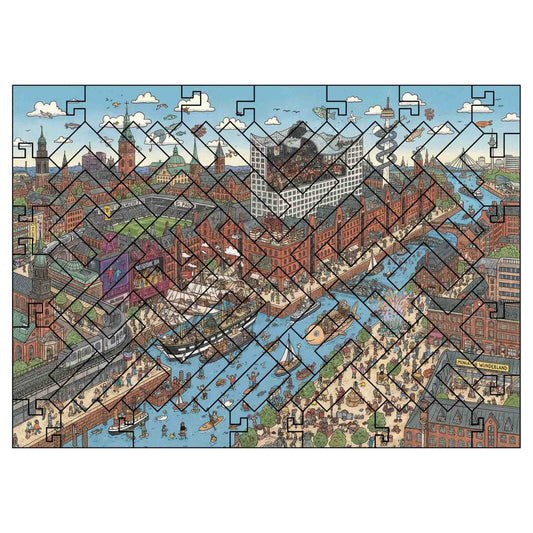 elbPUZZLE No. 43 - Wimmelbild: Hamburg - Fractale Edition