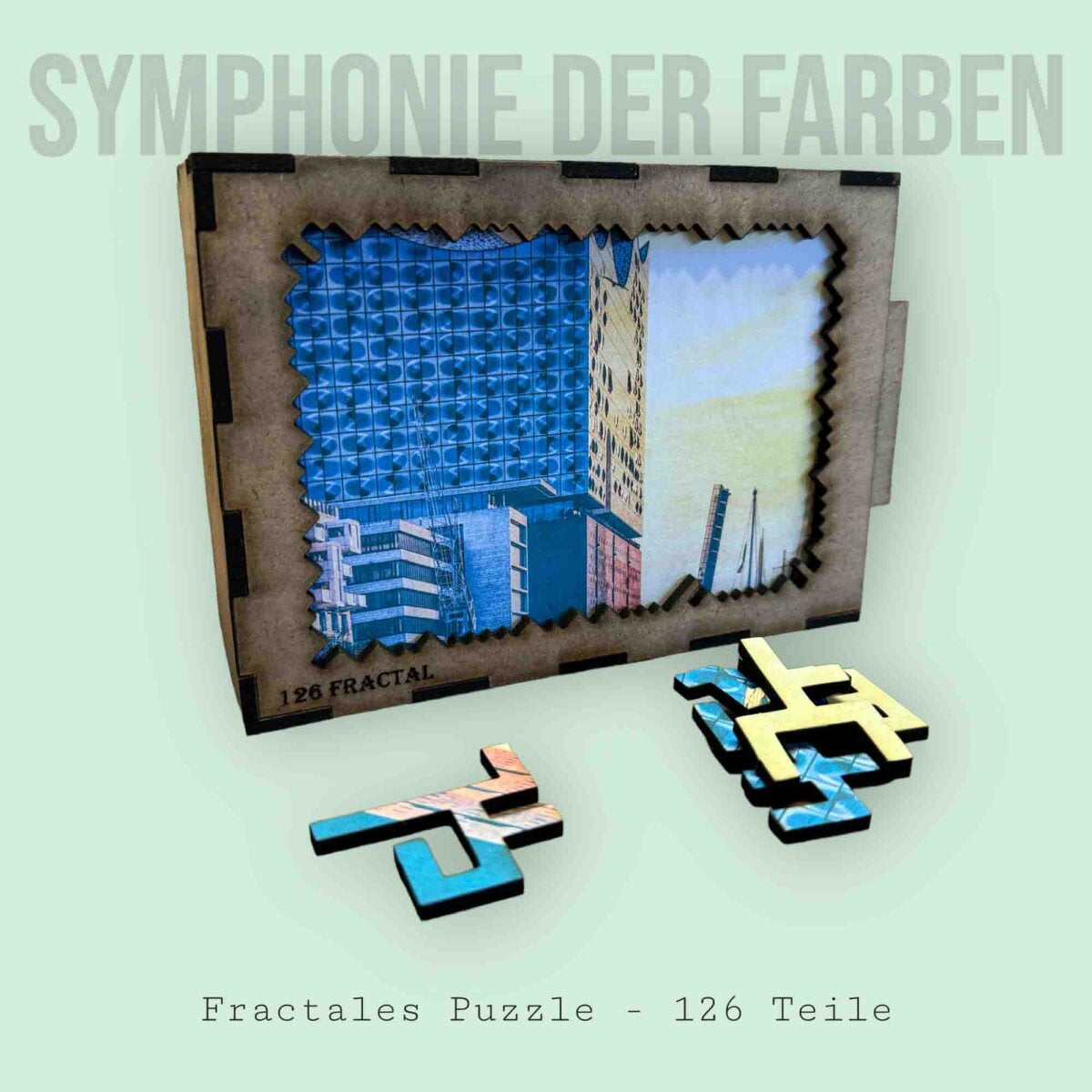 elbPUZZLE No. 44 - Symphonie der Farben - Fractale Edition 174 Teile M