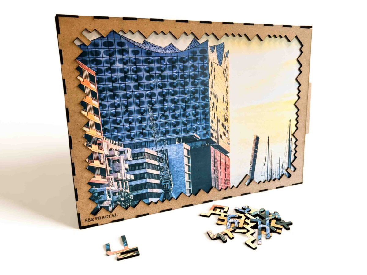 elbPUZZLE No. 44 - Symphonie der Farben - Fractale Edition 882 Teile XXL