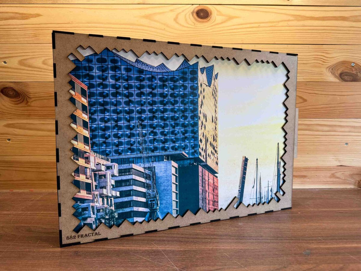 elbPUZZLE No. 44 - Symphonie der Farben - Fractale Edition 882 Teile XXL