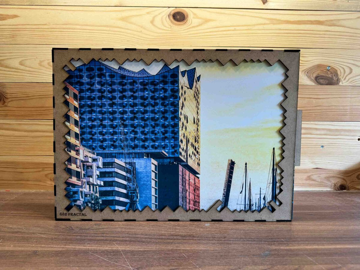 elbPUZZLE No. 44 - Symphonie der Farben - Fractale Edition 882 Teile XXL
