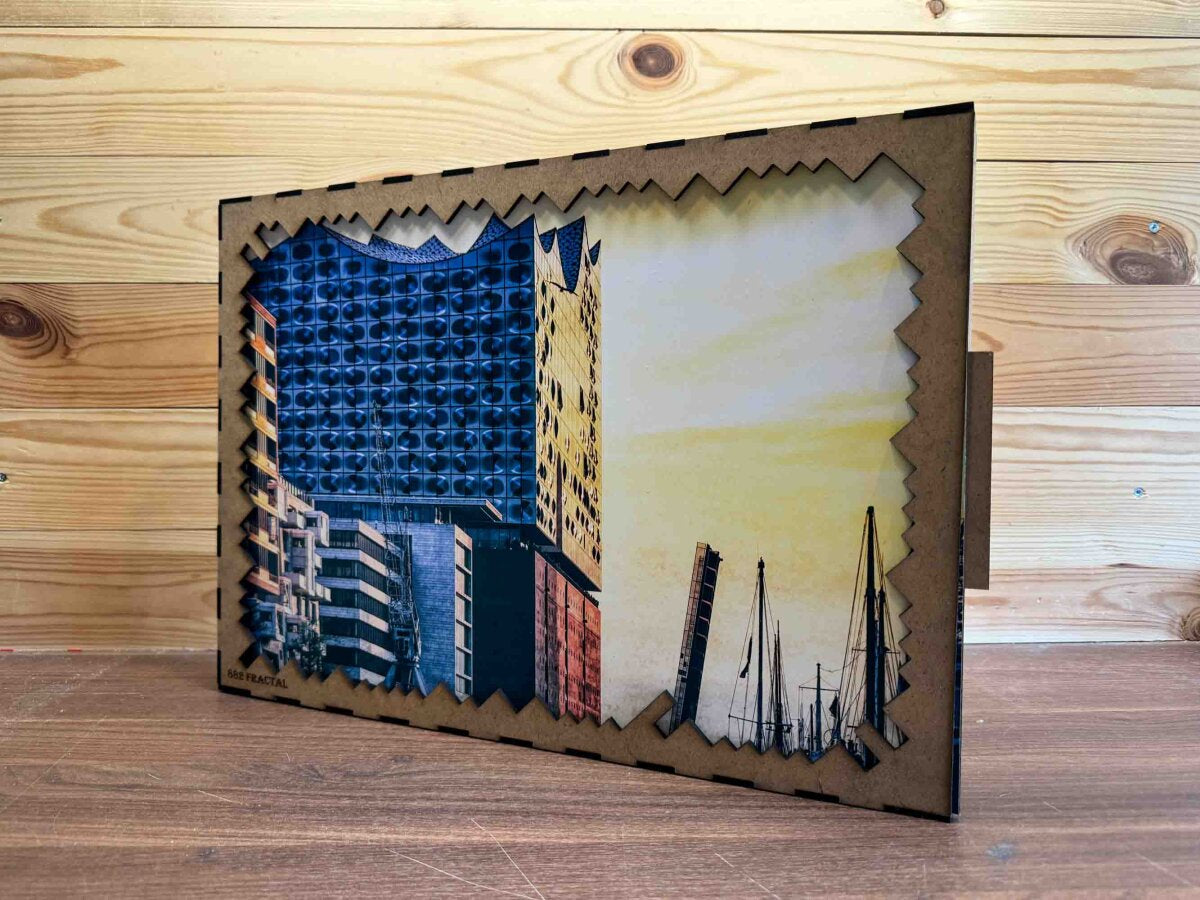 elbPUZZLE No. 44 - Symphonie der Farben - Fractale Edition 882 Teile XXL