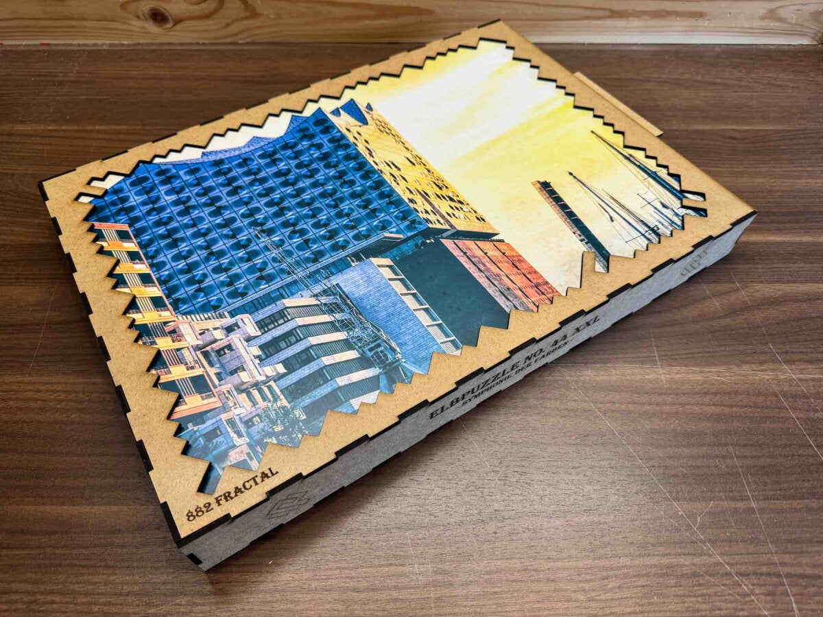 elbPUZZLE No. 44 - Symphonie der Farben - Fractale Edition 882 Teile XXL