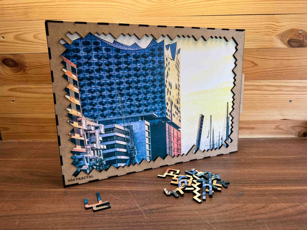 elbPUZZLE No. 44 - Symphonie der Farben - Fractale Edition 882 Teile XXL