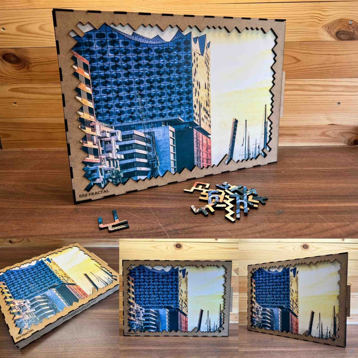 elbPUZZLE No. 44 - Symphonie der Farben - Fractale Edition 882 Teile XXL