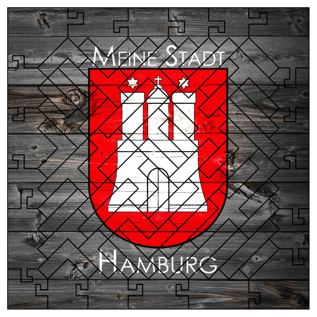 elbPUZZLE No. 54 - Meine Stadt Hamburg - Fractale Edition S / Standard / 15x15 cm /