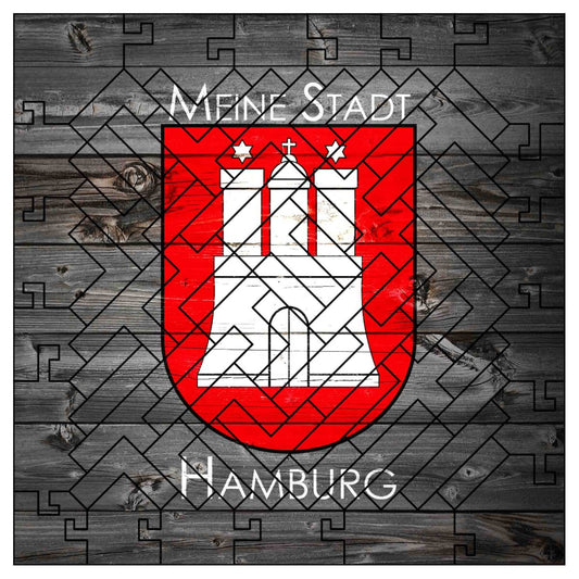 elbPUZZLE No. 54 - Meine Stadt Hamburg - Fractale Edition S / Standard / 15x15 cm /