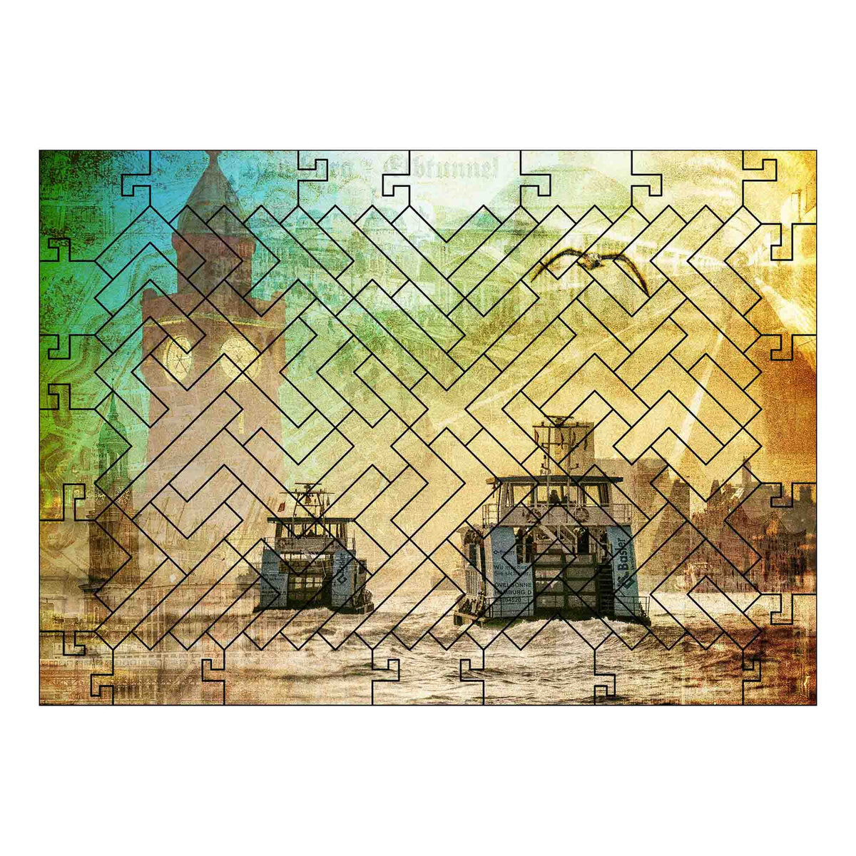 elbPUZZLE No. 49 - Hamburgs Zeitreise - Fractale Edition