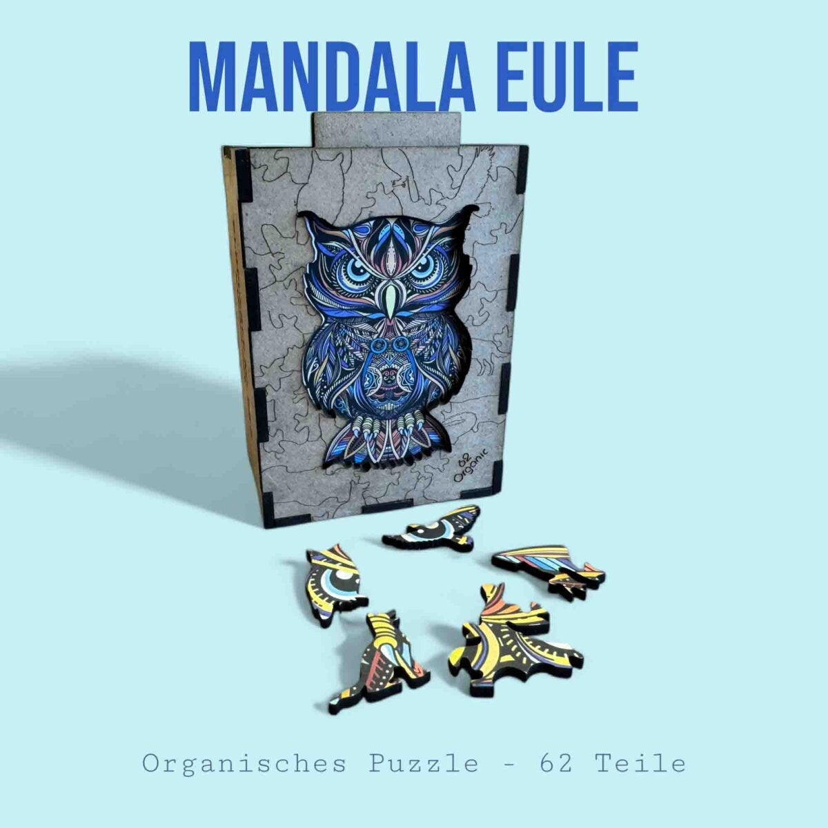 elbPUZZLE No. 58 - Mandala Eule - Organic Edition M