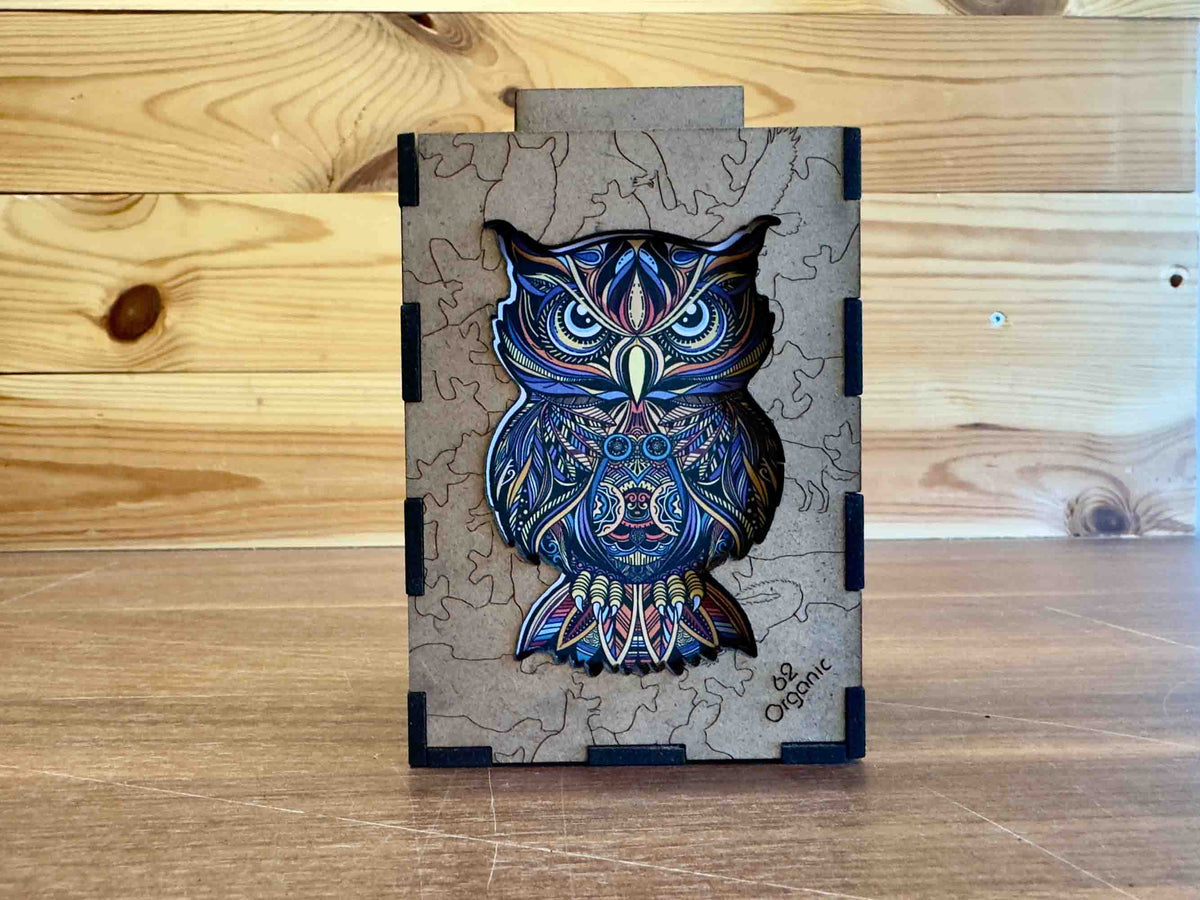 elbPUZZLE No. 58 - Mandala Eule - Organic Edition