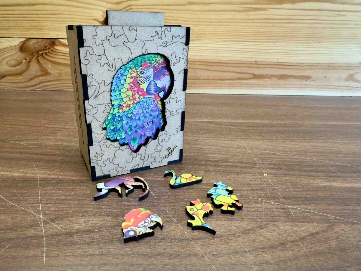elbPUZZLE No. 59 - Mandala Papagei - Organic Edition M