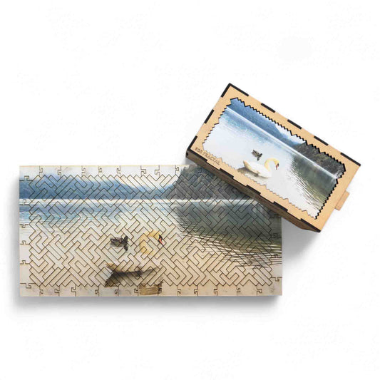 elbPUZZLE No. 60 - Schwan im See - Fractale Edition