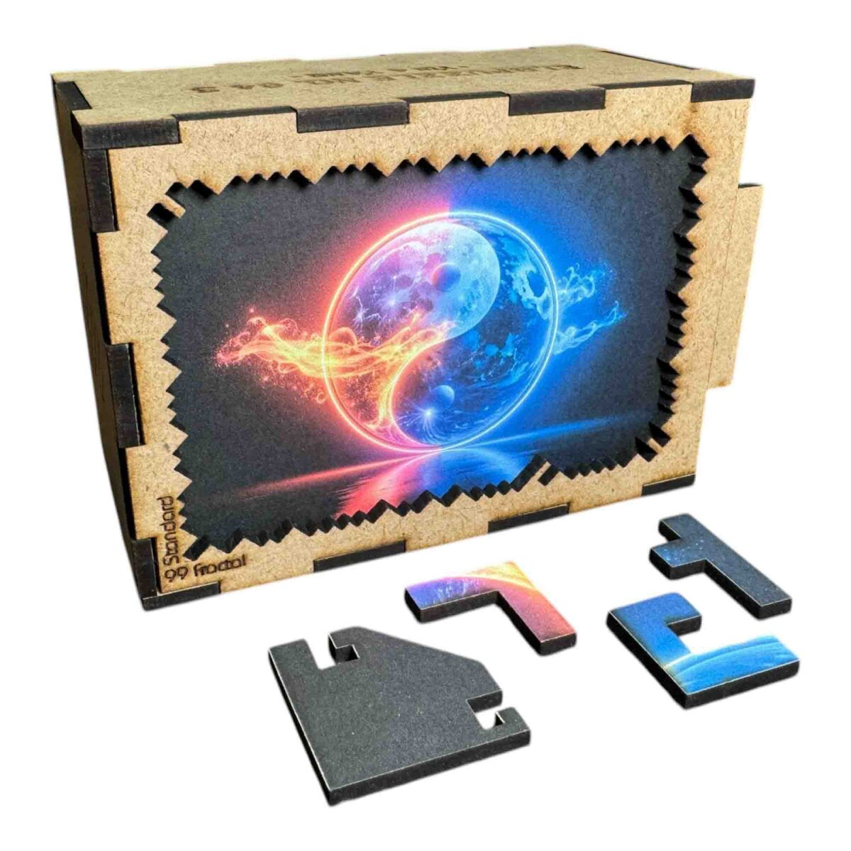 elbPUZZLE No. 64 - Yin & Yang - Fractale Edition S / Standard / 15x21 cm / 99 Teile