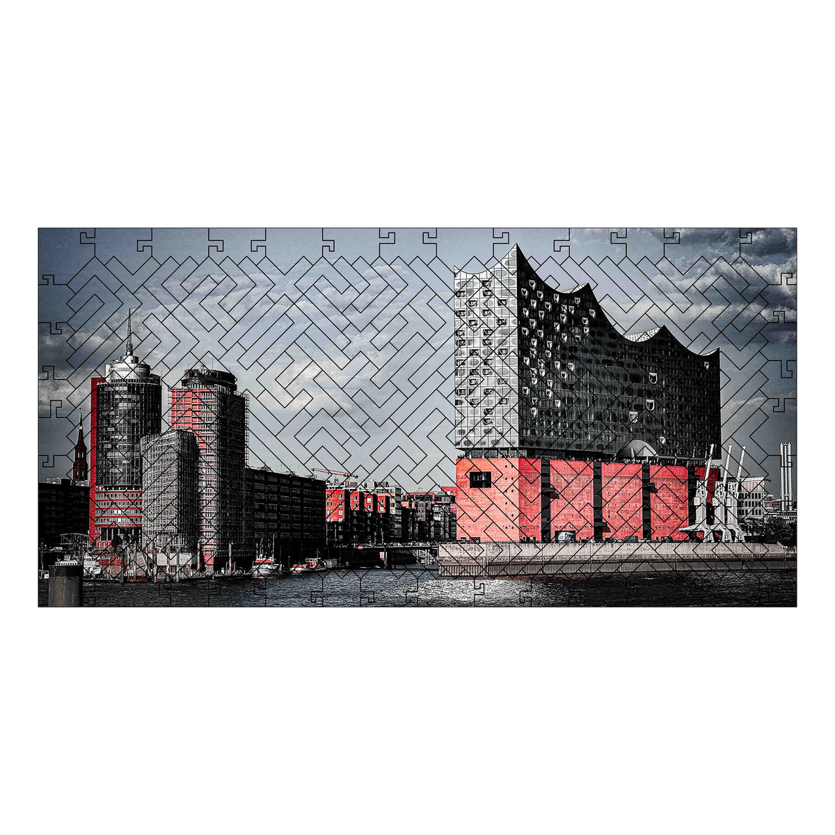 elbPUZZLE No. 65 - Hallo Hamburg - Fractale Edition