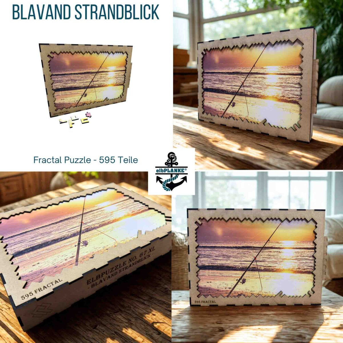 elbPUZZLE No. 67 - Blavand Standblick - Fractal Edition XL (595 Teile)
