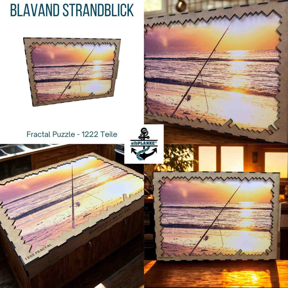 elbPUZZLE No. 67 - Blavand Standblick - Fractal Edition XXL (1222 Teile)