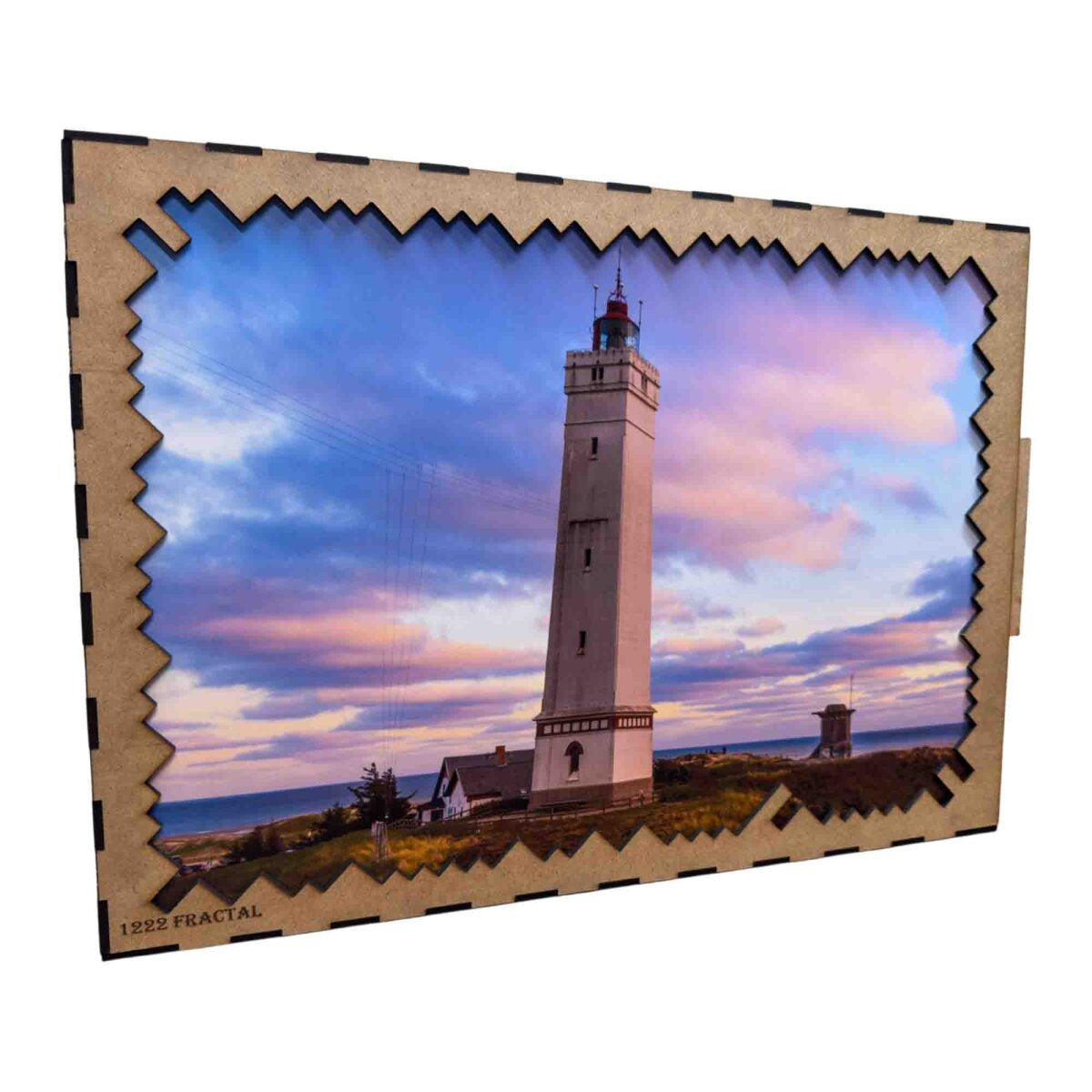 elbPUZZLE No. 68 - Leuchtturm Blavand - Fractal Edition XXL (1222 Teile)