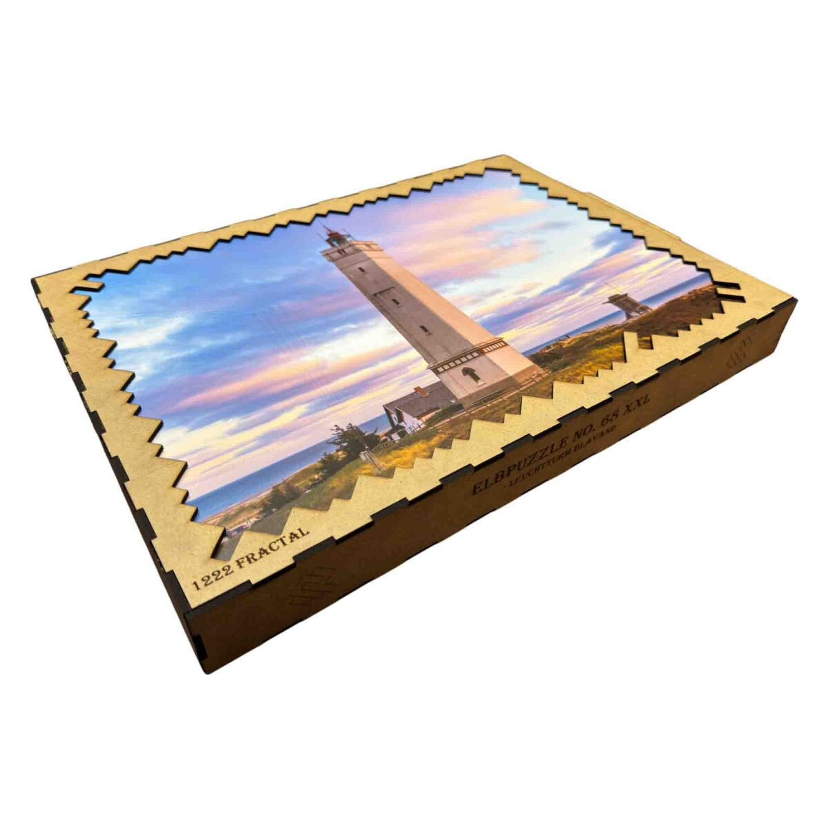 elbPUZZLE No. 68 - Leuchtturm Blavand - Fractal Edition XXL (1222 Teile)