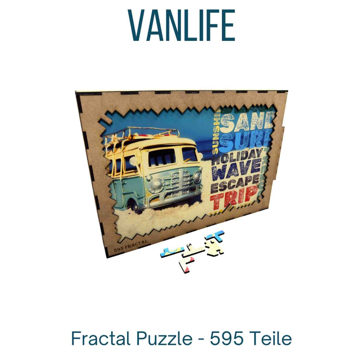elbPUZZLE No. 69 - Vanlife - Fractal Edition XL (595 Teile)