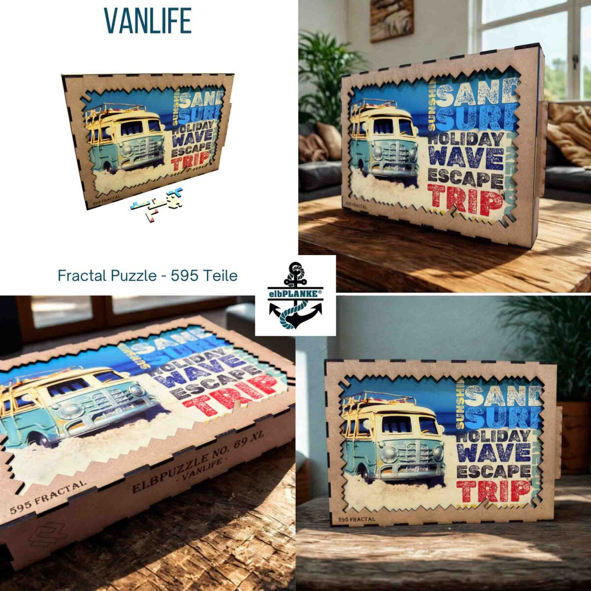 elbPUZZLE No. 69 - Vanlife - Fractal Edition XL (595 Teile)