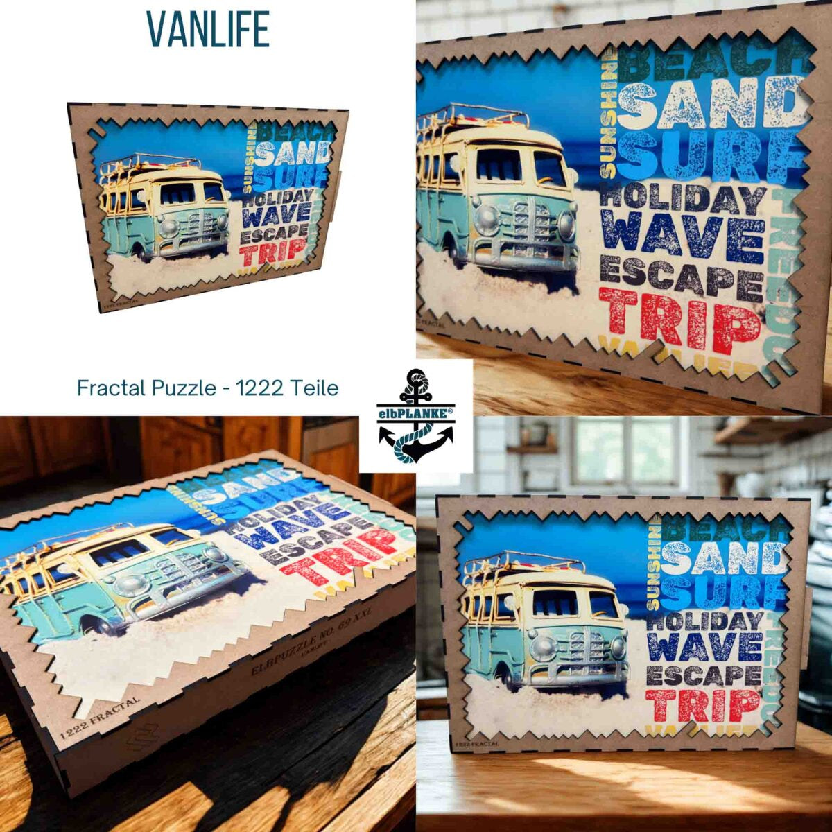 elbPUZZLE No. 69 - Vanlife - Fractal Edition XXL (1222 Teile)