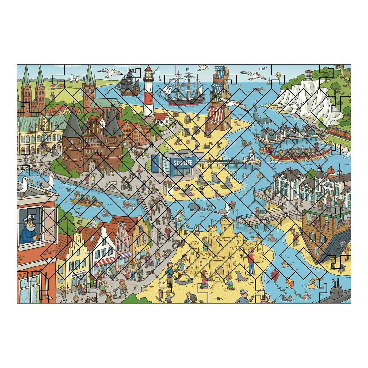 elbPUZZLE No. 75 - Wimmelbild: Ostsee - Fractale Edition