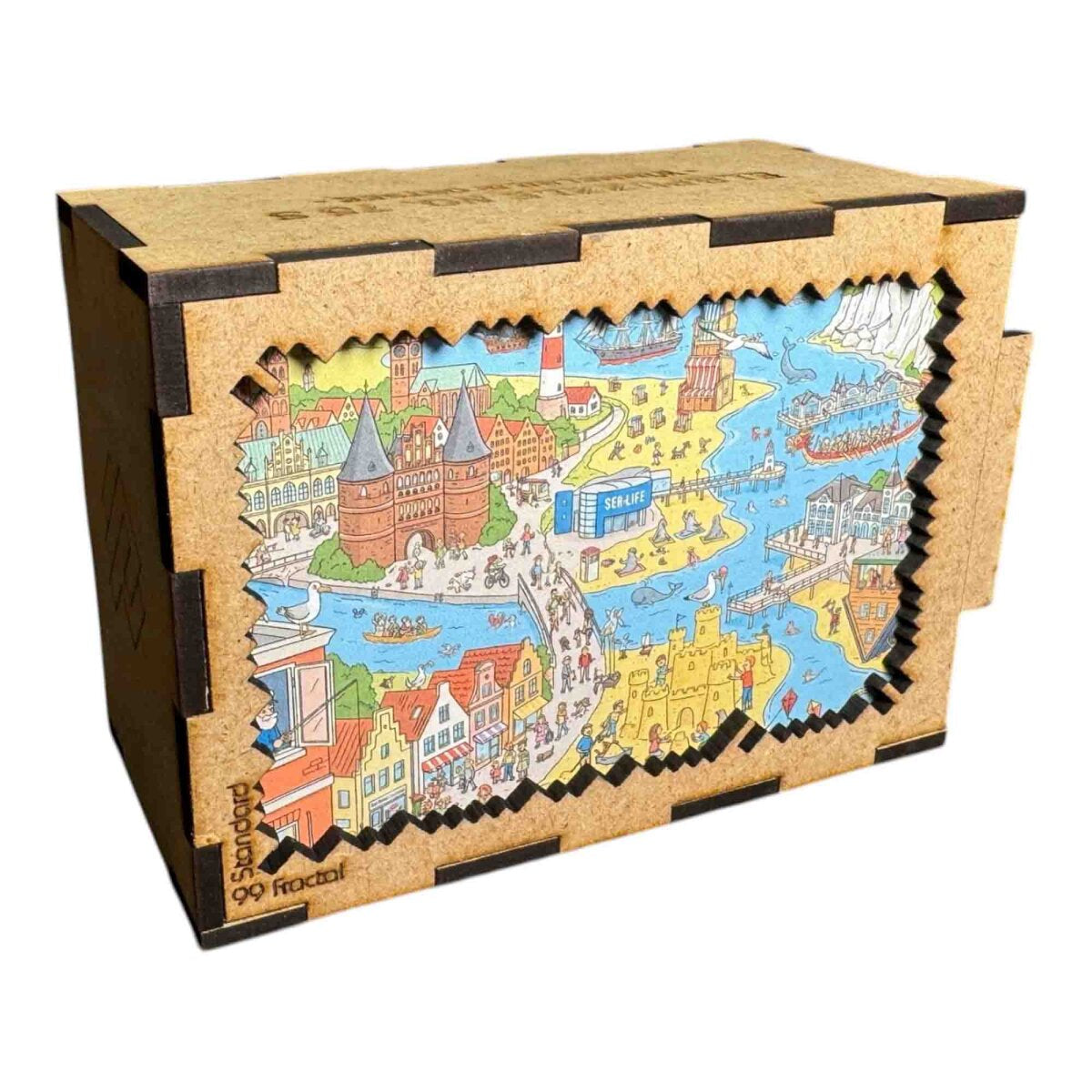 elbPUZZLE No. 75 - Wimmelbild: Ostsee - Fractale Edition S / Standard / 15x21 cm / 99 Teile