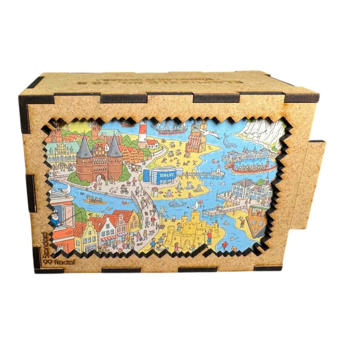 elbPUZZLE No. 75 - Wimmelbild: Ostsee - Fractale Edition S / Standard / 15x21 cm / 99 Teile