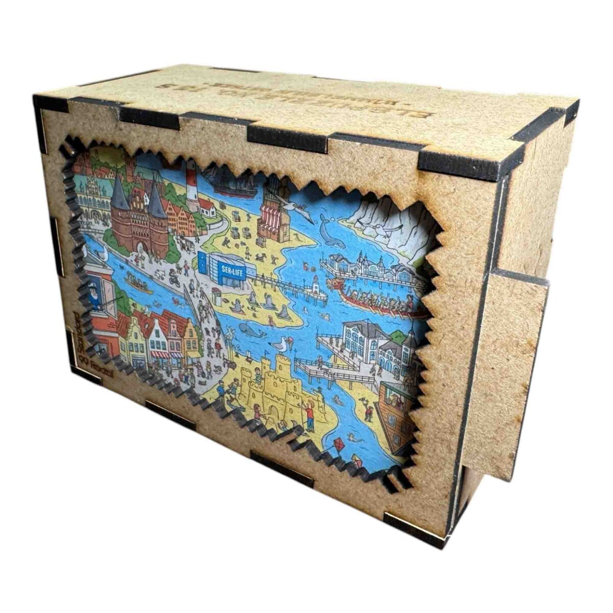 elbPUZZLE No. 75 - Wimmelbild: Ostsee - Fractale Edition S / Standard / 15x21 cm / 99 Teile