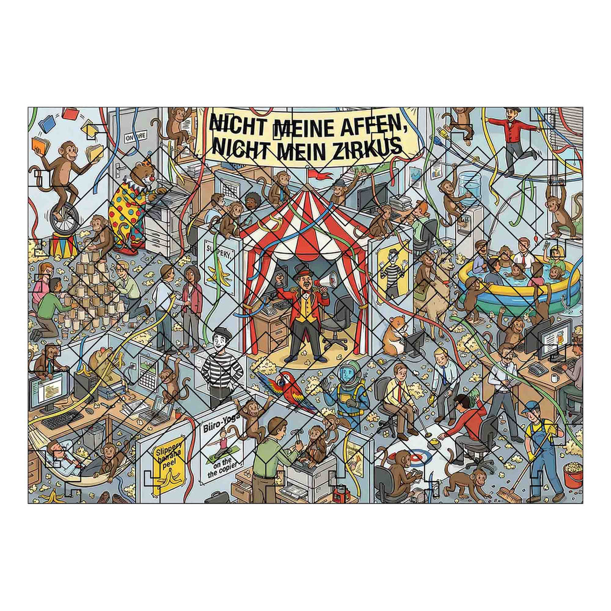 elbPUZZLE No. 76 - Wimmelbild: Nicht meine Affen - Fractale Edition
