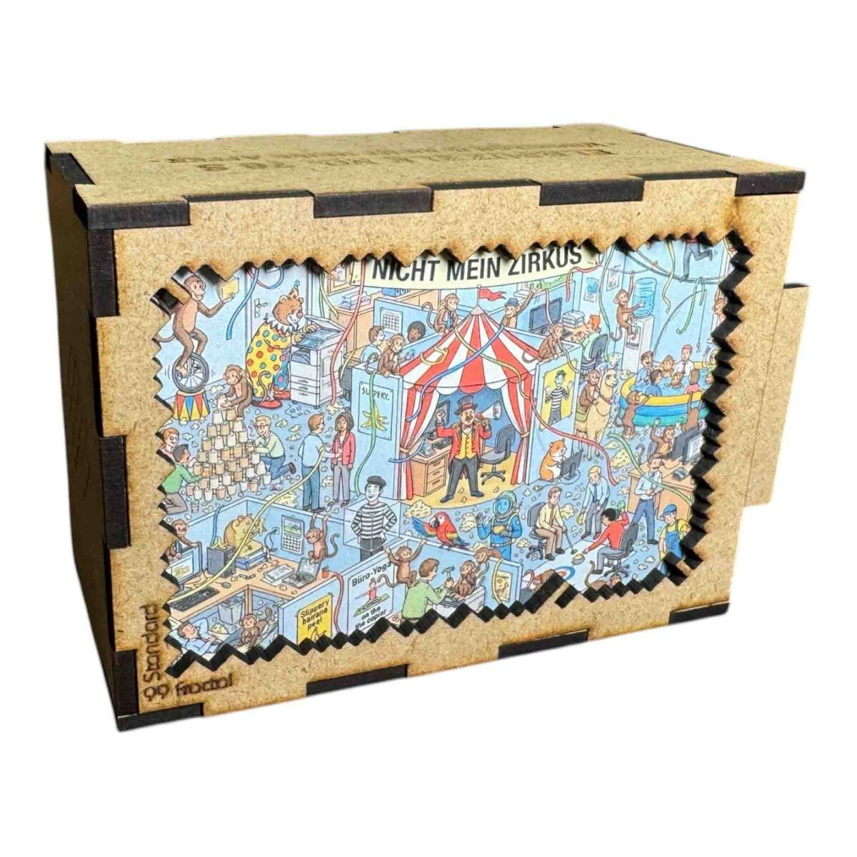 elbPUZZLE No. 76 - Wimmelbild: Nicht meine Affen - Fractale Edition S / Standard / 15x21 cm / 99 Teile