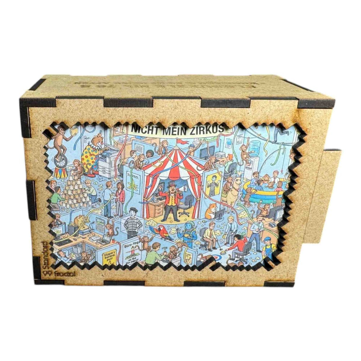 elbPUZZLE No. 76 - Wimmelbild: Nicht meine Affen - Fractale Edition S / Standard / 15x21 cm / 99 Teile