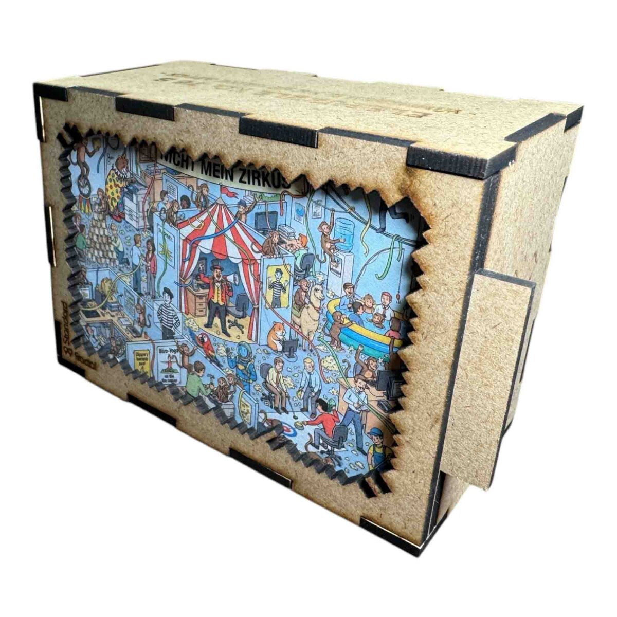 elbPUZZLE No. 76 - Wimmelbild: Nicht meine Affen - Fractale Edition S / Standard / 15x21 cm / 99 Teile