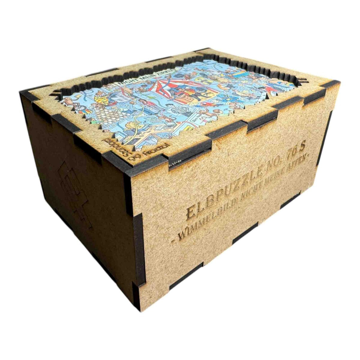 elbPUZZLE No. 76 - Wimmelbild: Nicht meine Affen - Fractale Edition S / Standard / 15x21 cm / 99 Teile