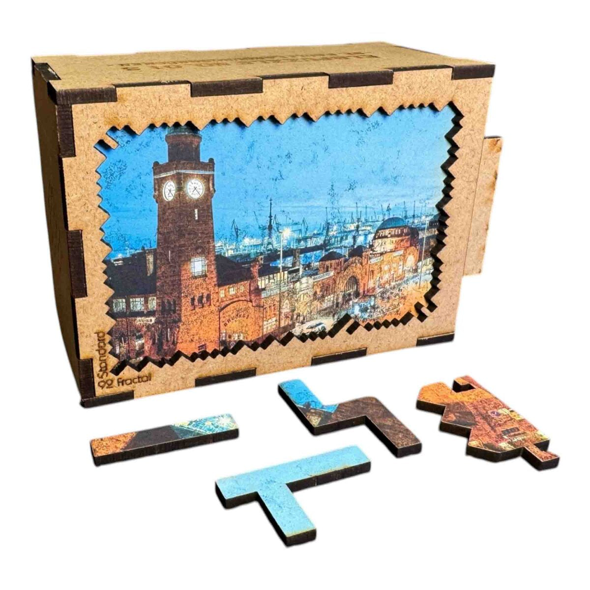 elbPUZZLE No. 01 - St.Pauli Landungsbrücken - Fractale Edition S / Standard / 15x21 cm / 92 Teile