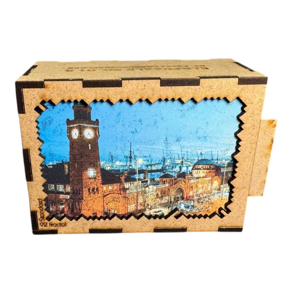 elbPUZZLE No. 01 - St.Pauli Landungsbrücken - Fractale Edition S / Standard / 15x21 cm / 92 Teile