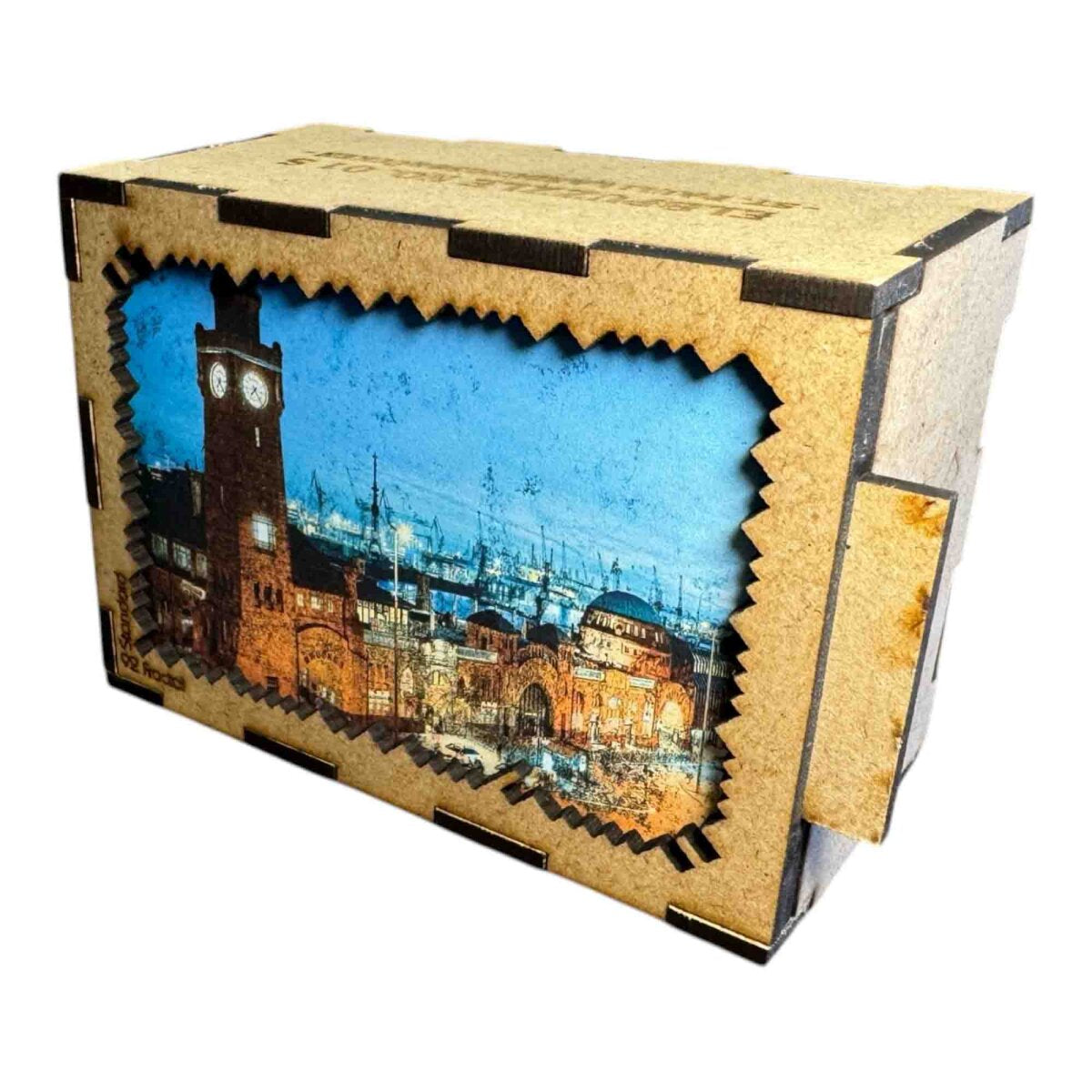 elbPUZZLE No. 01 - St.Pauli Landungsbrücken - Fractale Edition S / Standard / 15x21 cm / 92 Teile