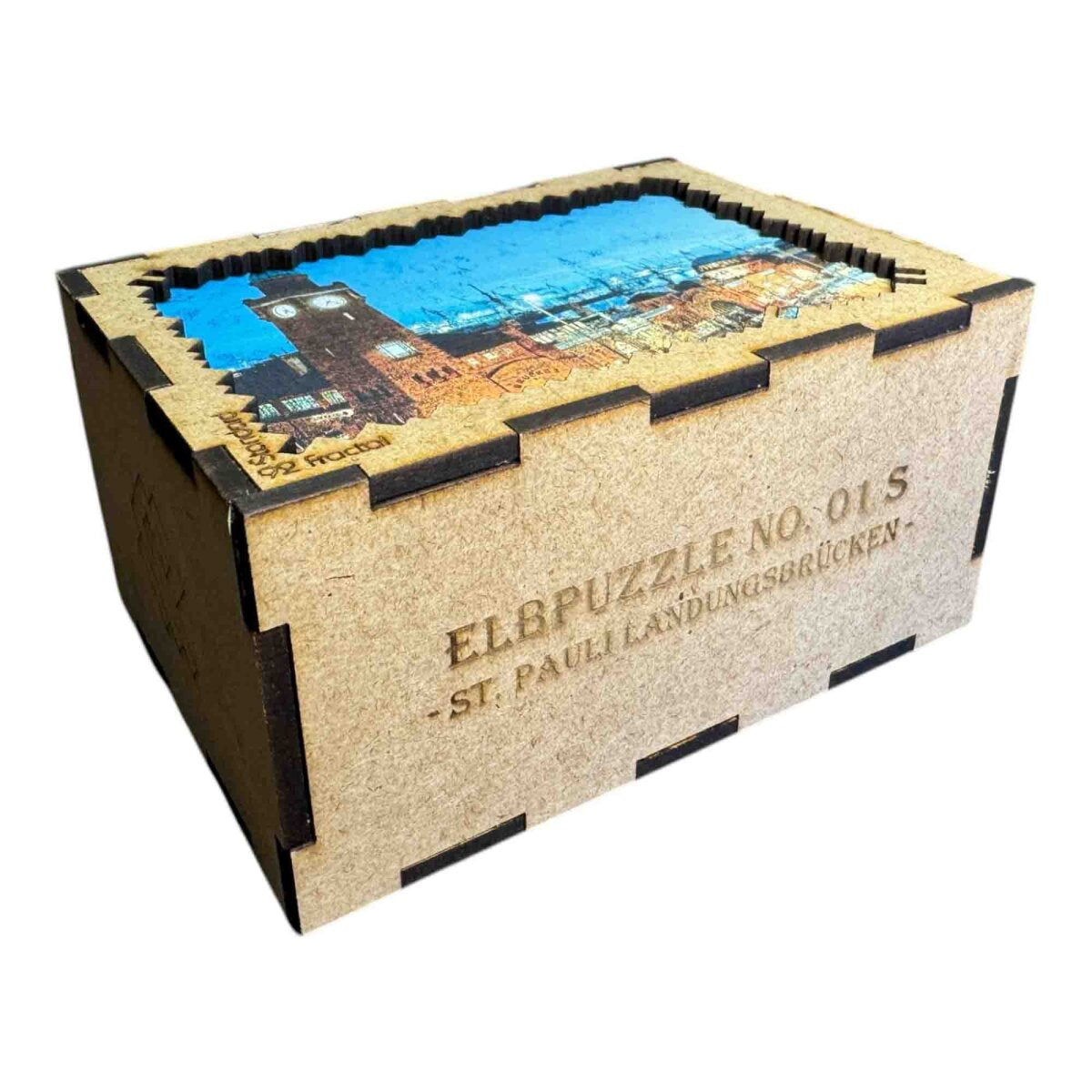 elbPUZZLE No. 01 - St.Pauli Landungsbrücken - Fractale Edition S / Standard / 15x21 cm / 92 Teile