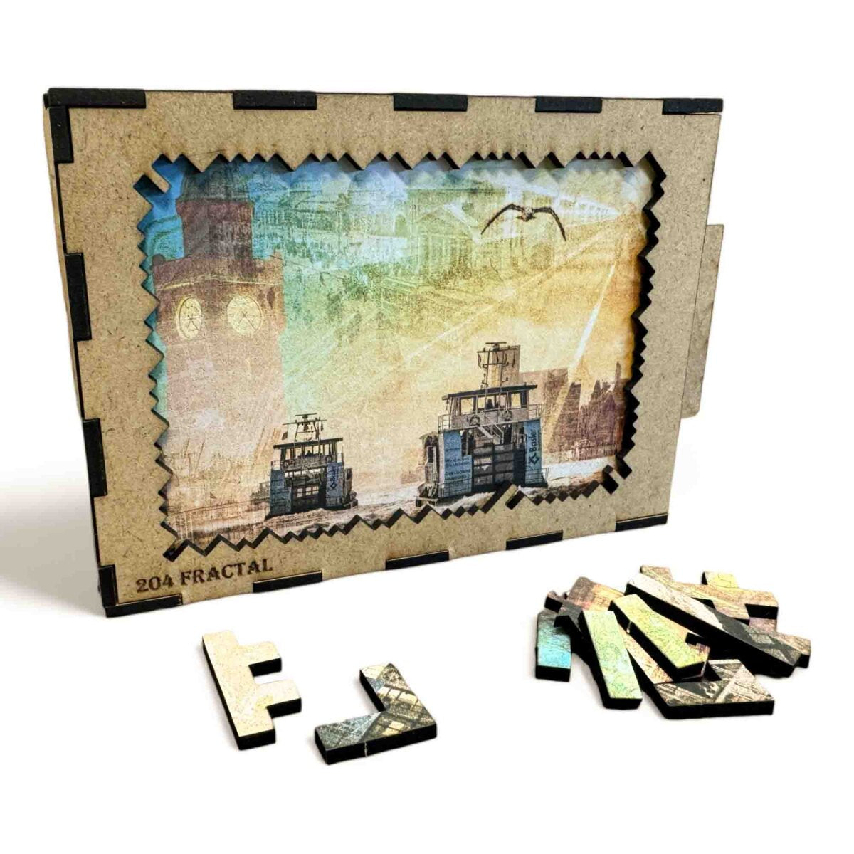 elbPUZZLE No. 49 - Hamburgs Zeitreise - Fractale Edition 174 Teile M