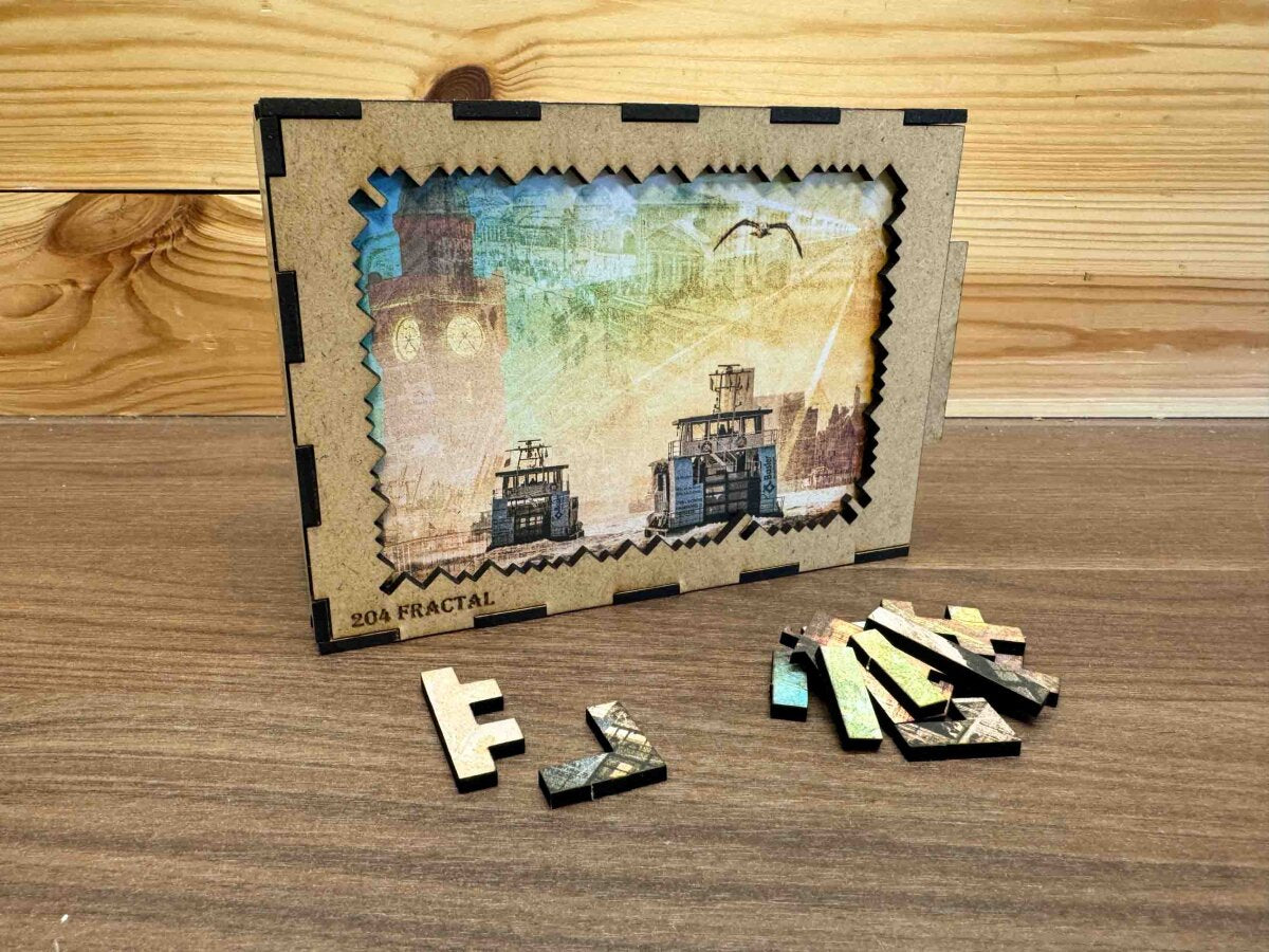 elbPUZZLE No. 49 - Hamburgs Zeitreise - Fractale Edition 174 Teile M