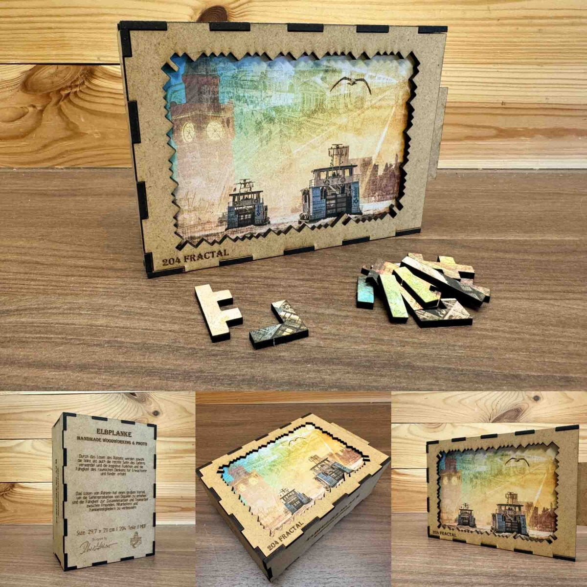 elbPUZZLE No. 49 - Hamburgs Zeitreise - Fractale Edition 174 Teile M