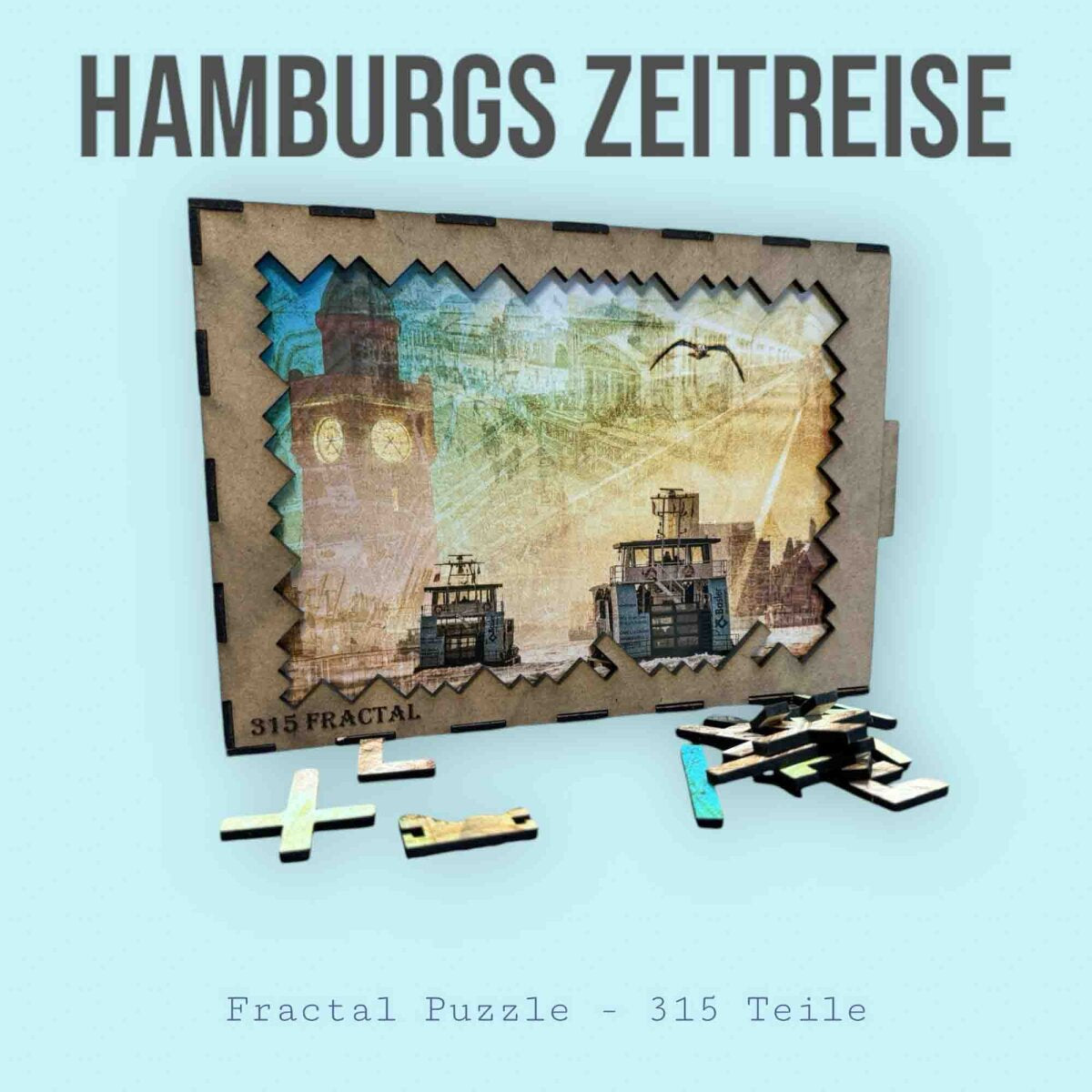 elbPUZZLE No. 49 - Hamburgs Zeitreise - Fractale Edition 289 Teile L