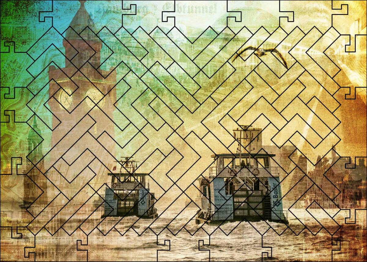 elbPUZZLE No. 49 - Hamburgs Zeitreise - Fractale Edition