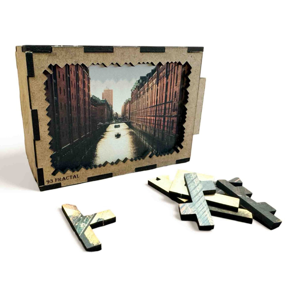 elbPUZZLE No. 24 - Speicherstadt - Fractale Edition XXL (1222 Teile)