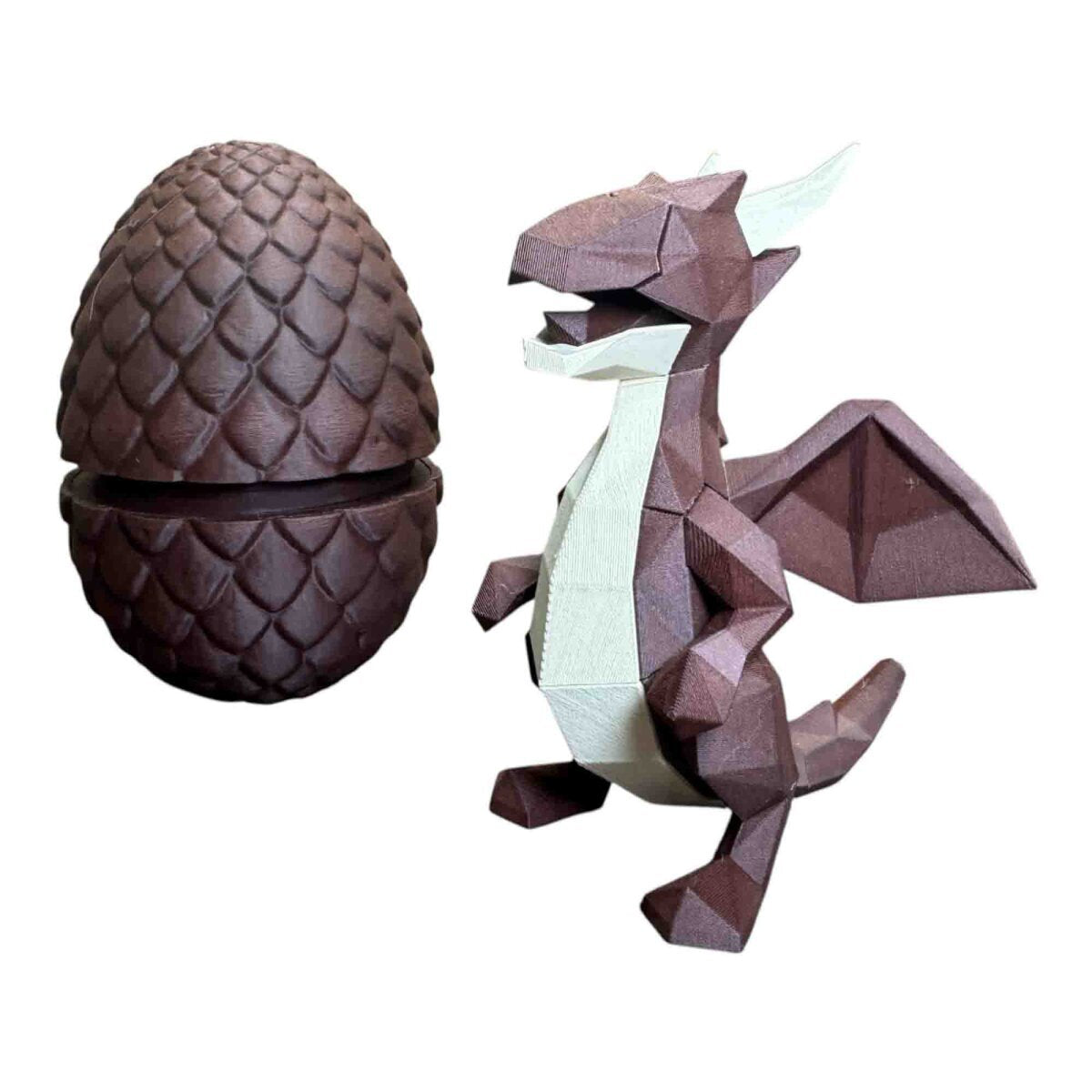 Low Poly Drachen Puzzle mit Drachenei - 20 Teile
