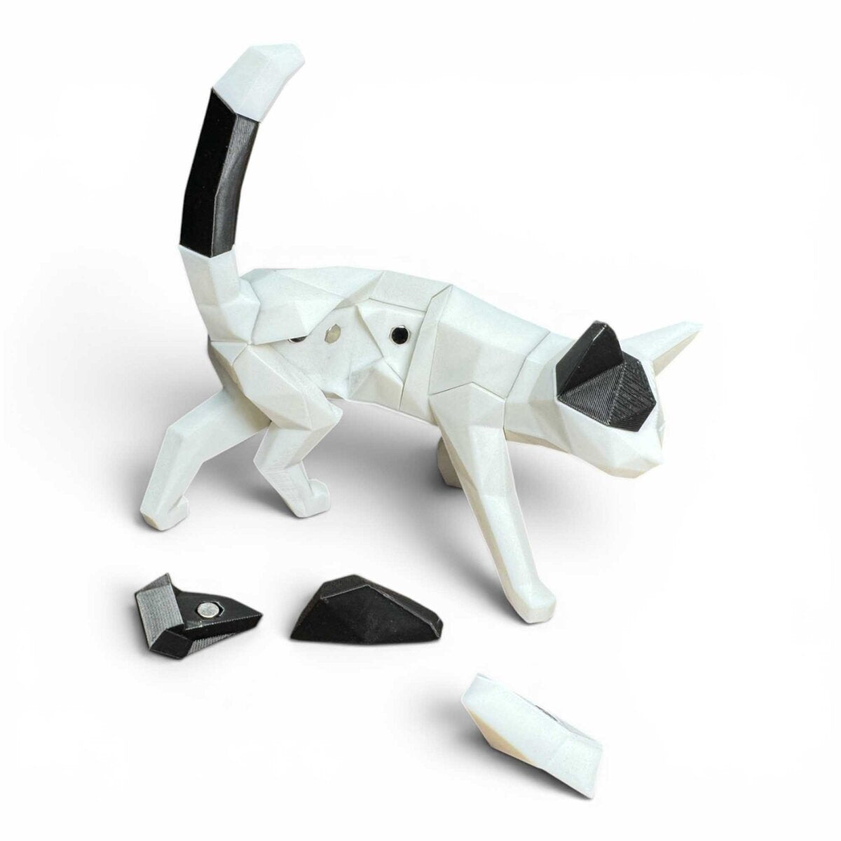Low Poly Katze Walking Cat Puzzle - 24 Teile